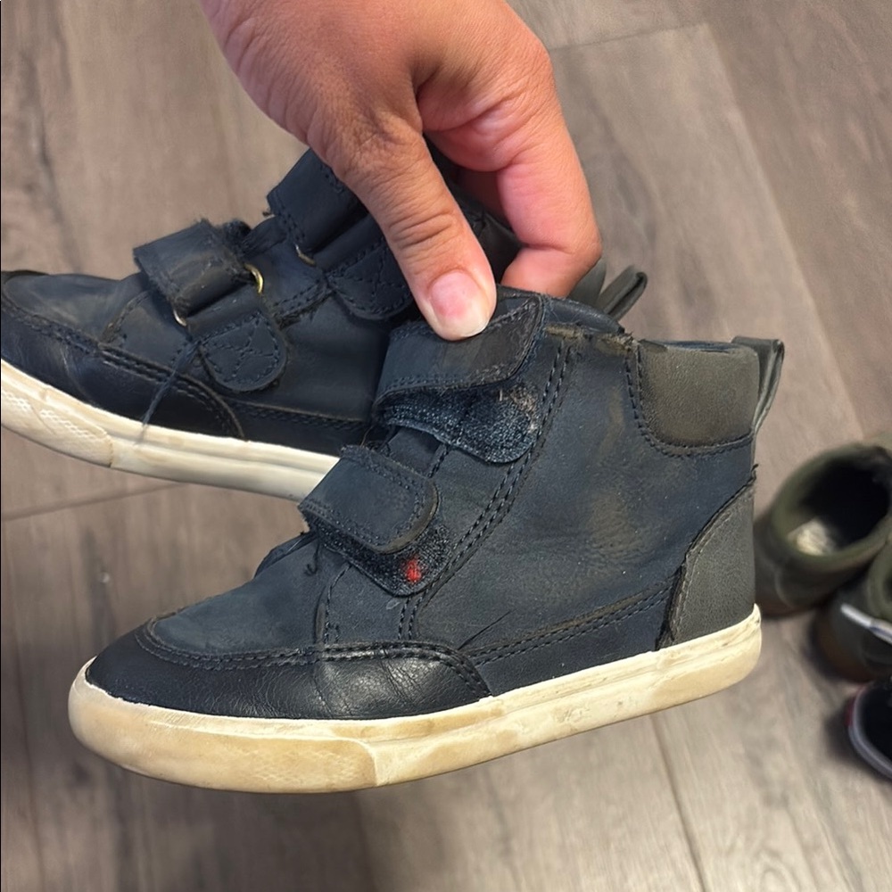 Cat & Jack Black High-Top Sneakers with Velcro Straps